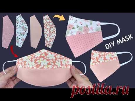 New! 2 In 1 Style Cute Mask | Diy Breathable Face Mask 2 Tone Easy Pattern Sewing Tutorial At Home |