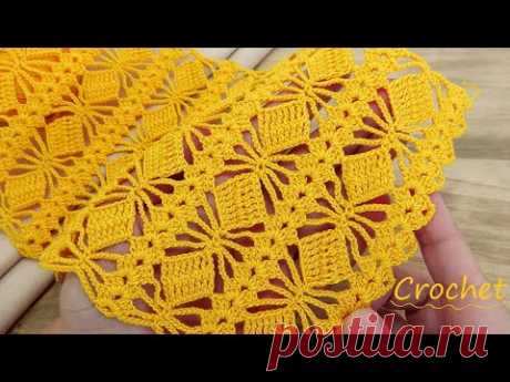 ✨SUPER EASY Beautiful Pattern Crochet KNİTTİNG PATTERN ✨ СУПЕР легкий УЗОР для вязания крючком✨
