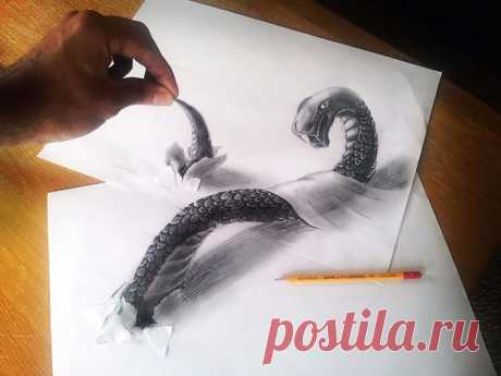 Карандашные 3D рисунки