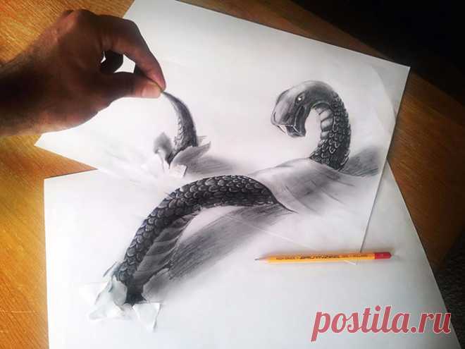Карандашные 3D рисунки