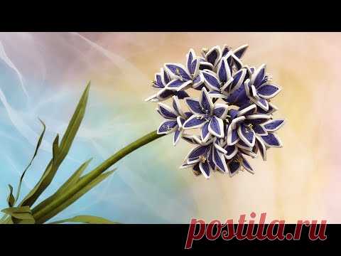 ABC TV | Как сделать бумажный цветок Агапантуса | Paper Quilling - Учебное пособие по ремеслу