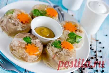 Мини-холодец с курицей и морковью рецепт с фото пошагово