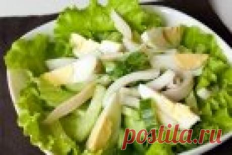 Салат из кальмаров, яиц и огурца - пошаговый рецепт с фото на Повар.ру