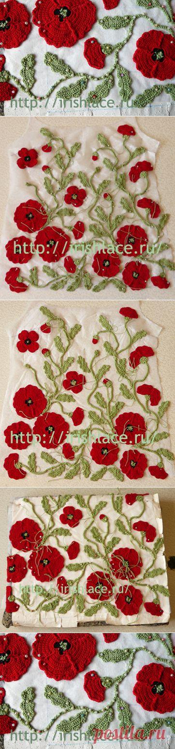 ИРЛАНДСКОЕ КРУЖЕВО - РАСКЛАДКА НА ФЛИЗЕЛИНЕ.