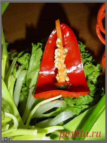 Антуриум из острого перца - кулинарный рецепт