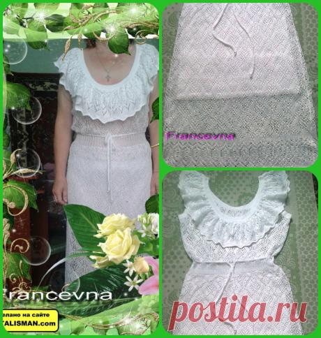 платье ажур-белое