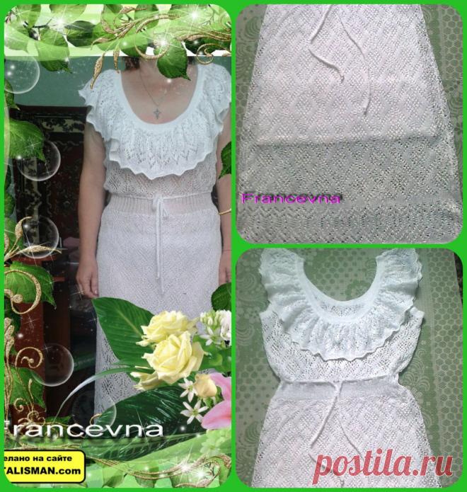 платье ажур-белое