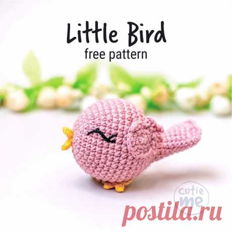 PDF Маленькая птичка крючком. FREE crochet pattern; Аmigurumi bird patterns. Амигуруми схемы и описания на русском. Вязаные игрушки и поделки своими руками #amimore - Птица, птенец, птенчик, маленькая птичка.