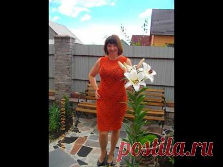 Платье крючком "Паучки на сетке". Филейное вязание  // Knit crochet dress