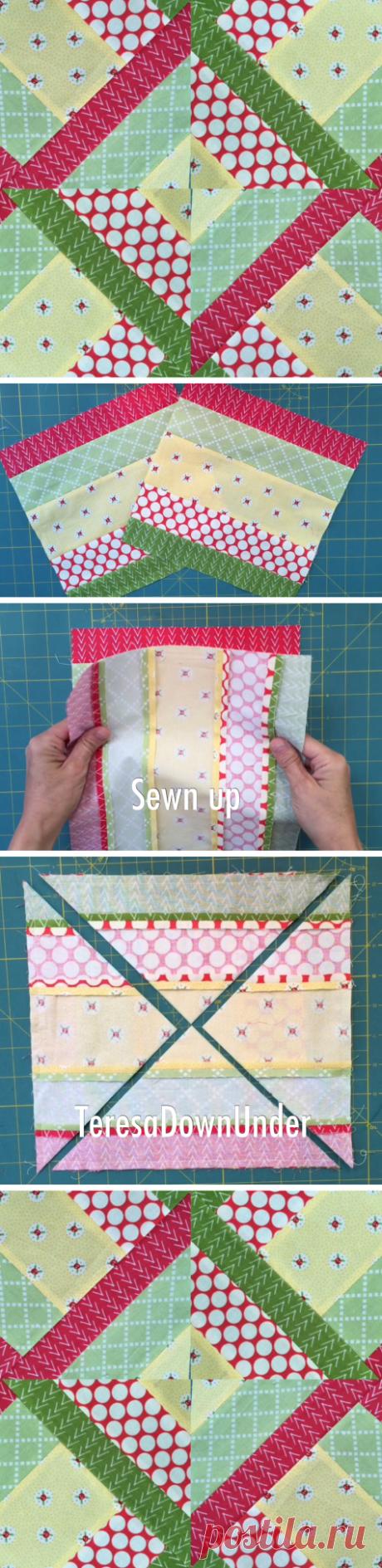 От 5 тканевые полоски простежка блок видео-учебник (Недоступен скважин) | зашит