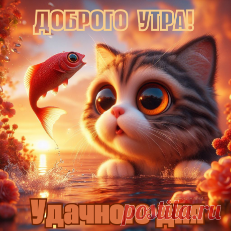 С добрым утром! Пусть сегодняшний день будет наполнен светлыми мыслями, добрыми делами и радостными событиями.