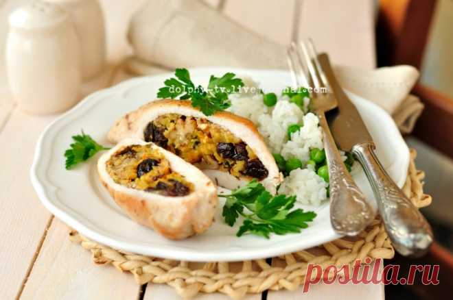 КУРИНЫЕ КАРМАШКИ С МАНДАРИНОМ, ЧЕРНОСЛИВОМ И ГРЕЦКИМИ ОРЕХАМИ