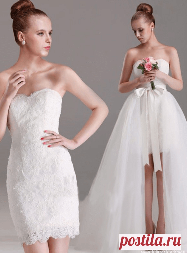 Свадебные платья красного цвета - фото