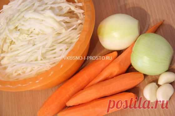 вкусная, хрустящая, а главное быстрая маринованная капуста