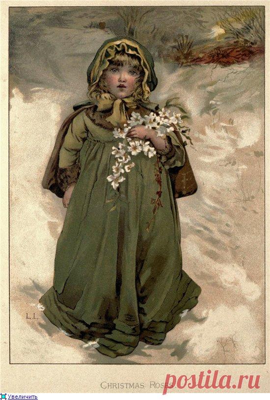 Книжные иллюстрации Прекрасной эпохи. Christmas roses (1886?) by Lizzie Lawson and Robert Ellice Mack