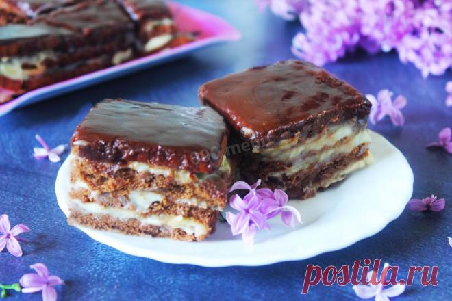 Шоколадно банановый торт без выпечки за 15 минут рецепт с фото пошагово - 1000.menu