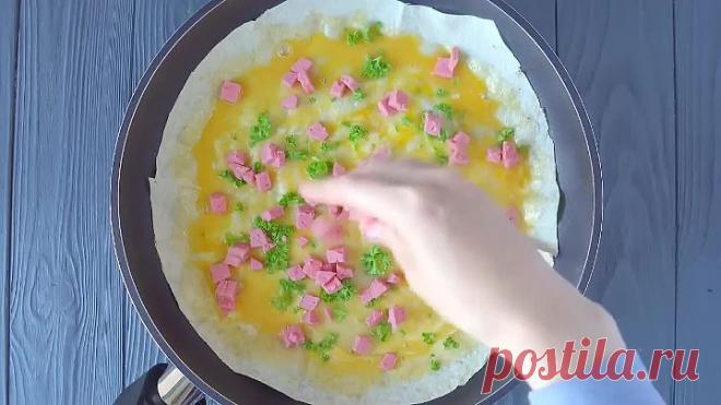 Завтрак из лаваша