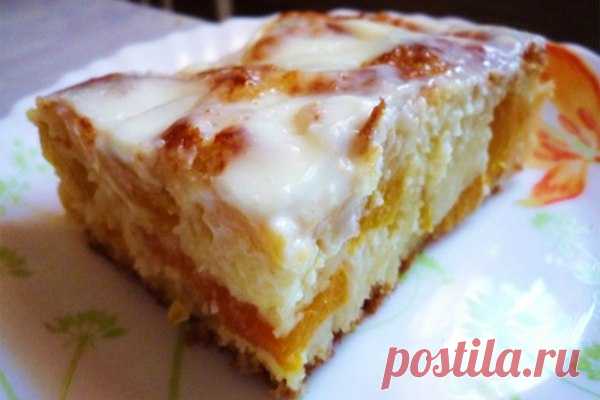 Пирог с персиками и сметанной заливкой.Простой быстрый вкусный,готовить очень легко! 

Ингредиенты: 

персики консервированные 800 г ( персики свежие 400г) 
Показать полностью…