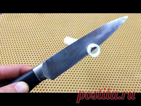 НОЖ как БРИТВА за две минуты! РЕЖЕТ ДАЖЕ ПЛАСТИК! Отличная идея своими руками!