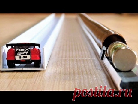 Sehr schnelles mechanisches Mini-Auto vs Einfachste Elektromagnetische Zug - YouTube