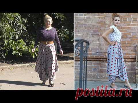 Шьем женские брюки алладины из квадрата - БЕЗ ВЫКРОЙКИ