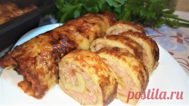 Рулеты из Картофеля с Мясом и Сыром Запеченные в Духовке. — Кулинарная книга - рецепты с фото