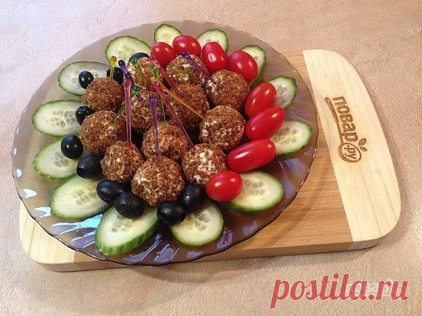 Шарики из брынзы с оливками в хлебных крошках - пошаговый рецепт с фото на Повар.ру