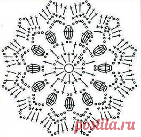 Четкие схемы мотивов крючком