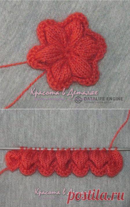 УДИВИТЕЛЬНЫЕ ЦВЕТЫ СПИЦАМИ.