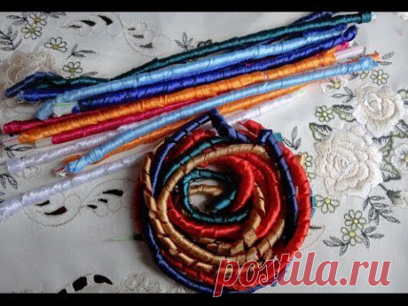Спиральки из атласных лент. Варка и запекание