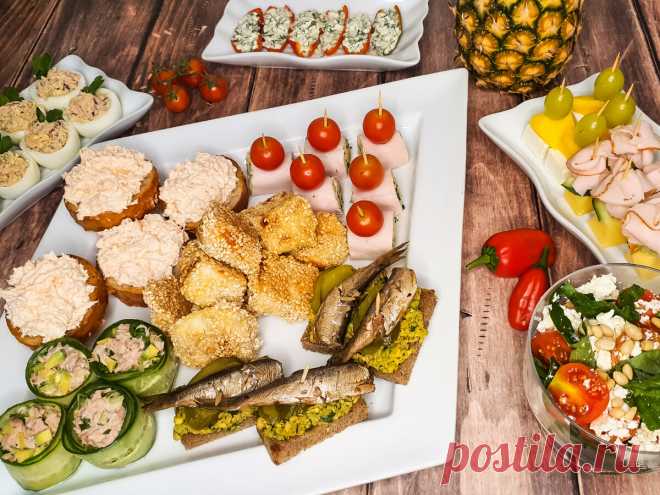 Как приготовить 10 праздничных закусок за 2 часа | Tasty Space | Дзен