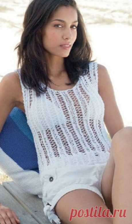 Топ с сетчатым узором