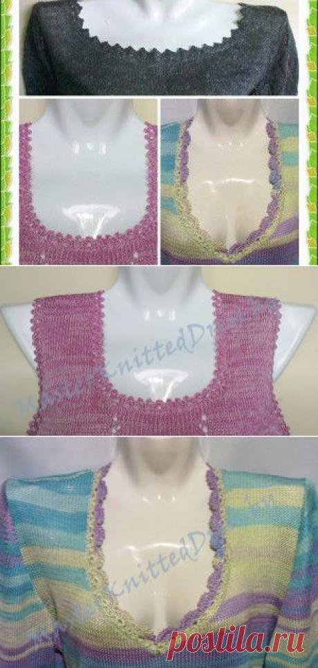 Три простых способа связать эффектное декольте на летней кофточке