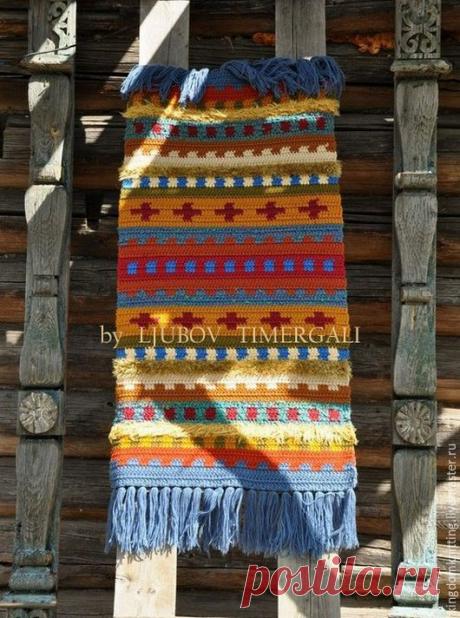 Купить Этно – ковер «Знаки и символы племени Майя» - разноцветный, ковер, купить подарок