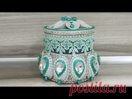 Как красиво сделать шкатулку из пластиковых ложек/How to make a beautiful box plastic bottle
