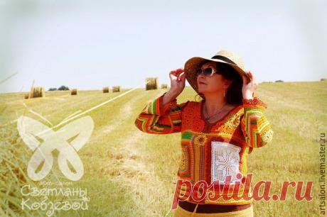 Джемпер "Пэчворк-Оранжевое лето" – купить в интернет-магазине на Ярмарке Мастеров с доставкой Джемпер "Пэчворк-Оранжевое лето" - купить или заказать в интернет-магазине на Ярмарке Мастеров | Яркий , радужный джемперок изготовлен в стиле…