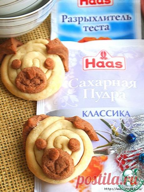 Новогоднее печенье "Щеночки бульдожки"!