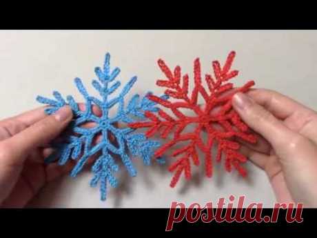 Красивая снежинка крючком/how to crochet snowflake