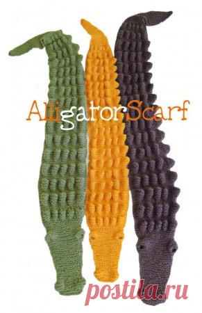 шарф-крокодил » Петля - вязание на все случаи жизни!
