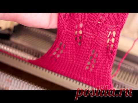 Ажурные колоски | Узор для однофонтурной вязальной машины