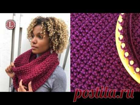 LOOM KNITTING Cowl Scarf The Purl in 8 Oversized Cowl Pattern Loomahat
