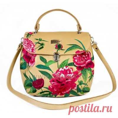 Женская сумка "Пионы в моем саду", вышивка | Женские сумки NiNa BEGESH | интернет магазин дизайнерских сумок BagsArt