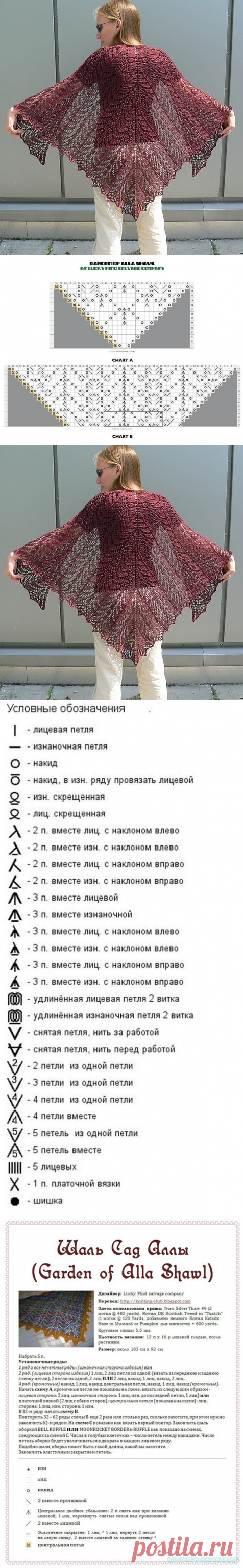 Шаль невероятной красоты — Сделай сам, идеи для творчества - DIY Ideas