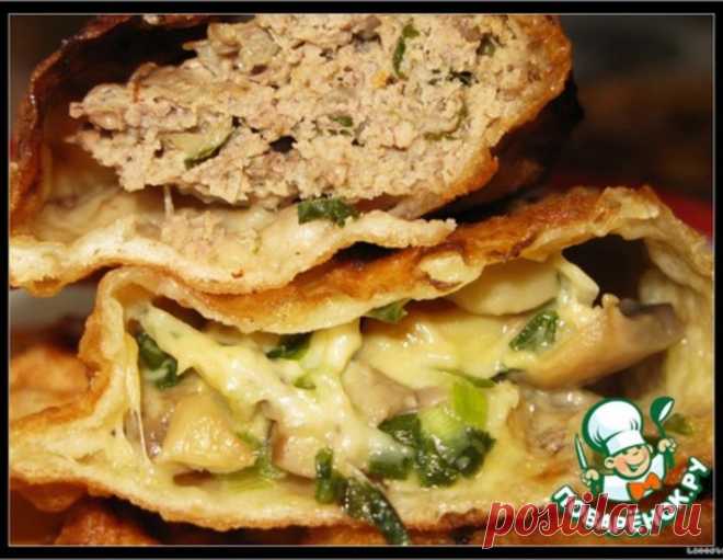 Чебуреки с мясом и с грибами и сыром – кулинарный рецепт
