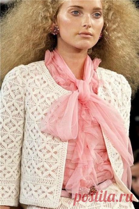 Пышные столбики для жакета.