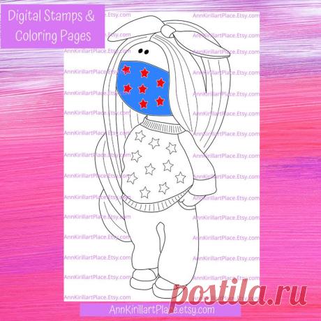 Baby Doll in Face Mask Digital Stamp Scrapbooking Idea Love | Etsy
