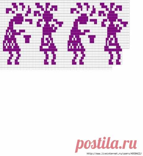 Схемы для вязания кокопелли жаккарда (48 фото) » Покажем как сделать аппликации и поделки своими руками - Папикпро.КОМ