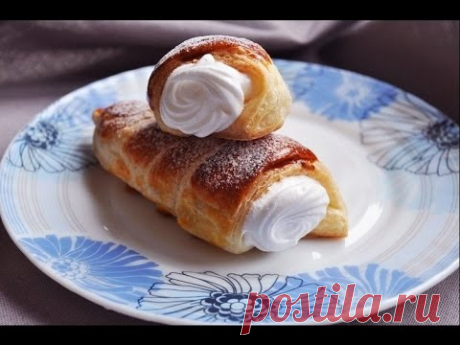 Трубочки с белковым кремом
