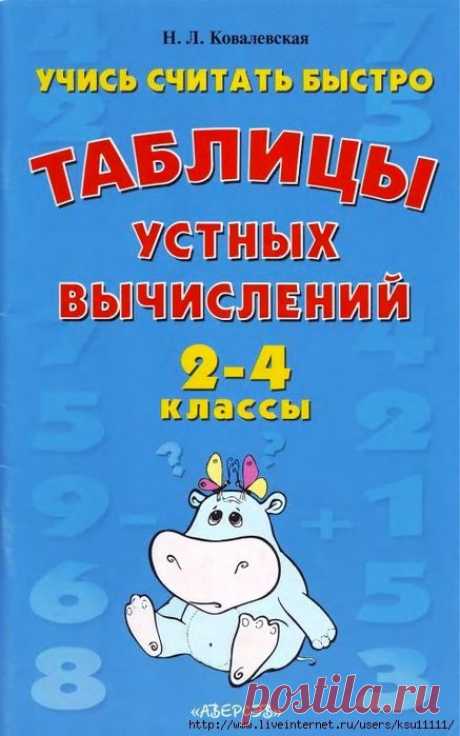 Учись считать быстро таблицы устных вычислений 2-4 классы