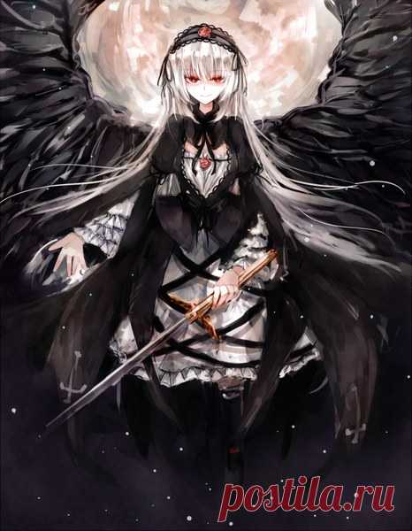 Фото Суигинто / Suigintou из аниме ''Rozen Maiden / Девы-розы'' с мечом в руке, страница
